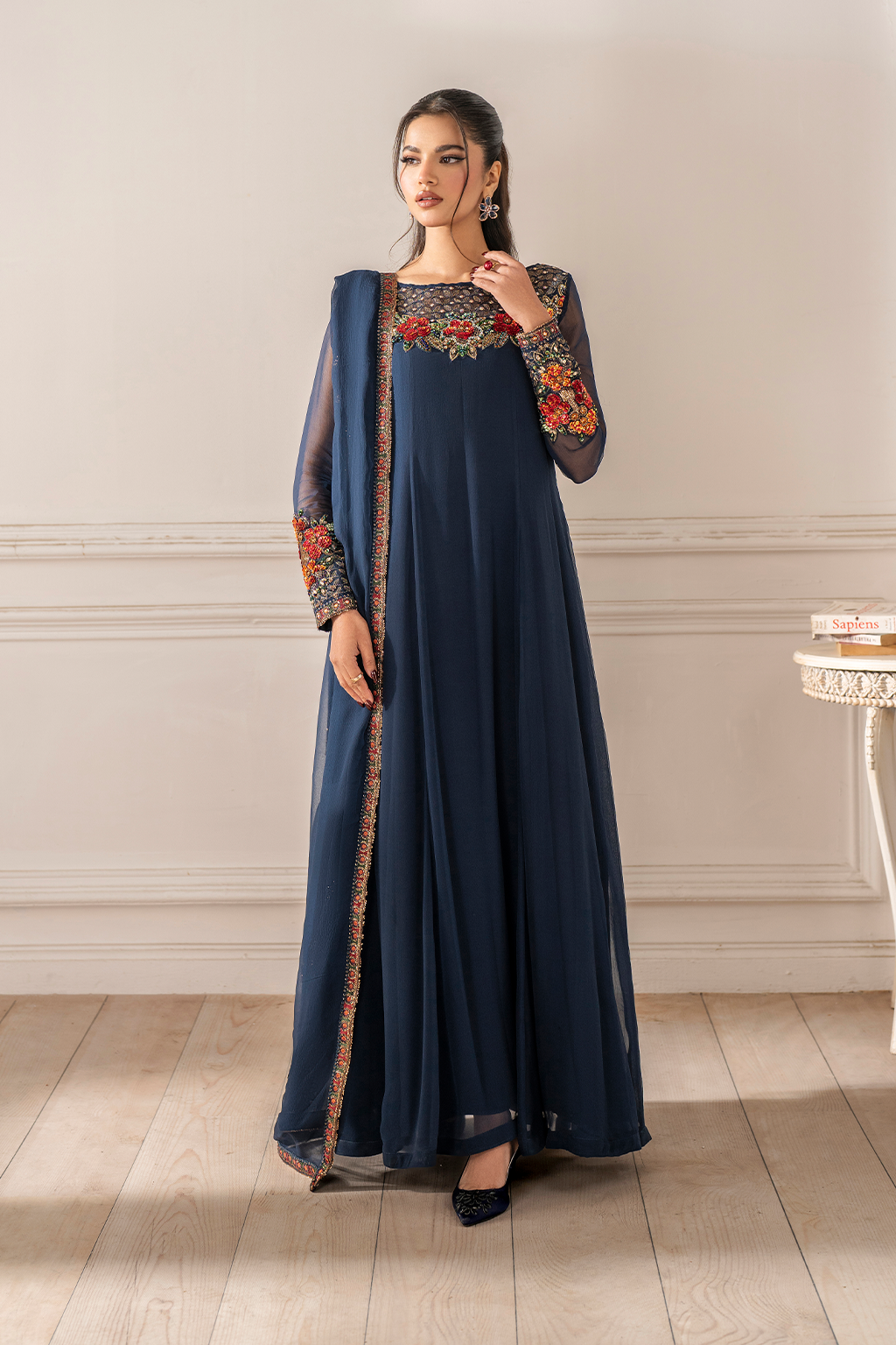 UE-412 Embroidered Chiffon