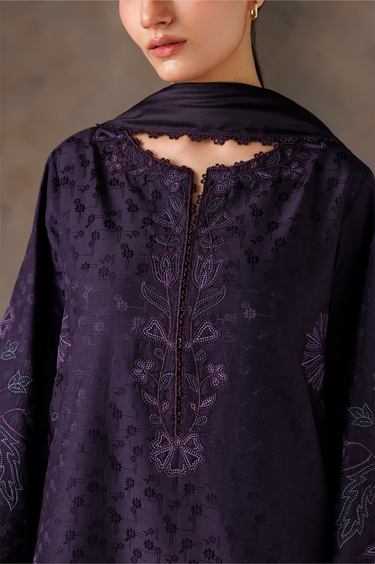 UE-744 Embroidered  Viscose Jacquard