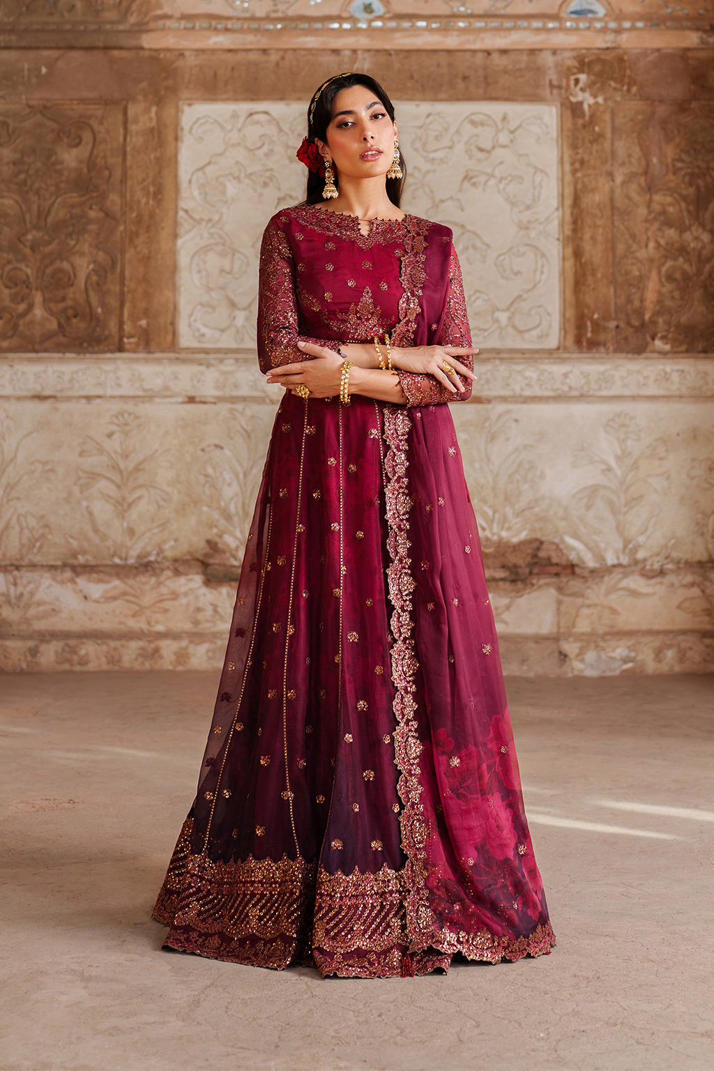 UE-554 Printed Chiffon - Iznik Main image