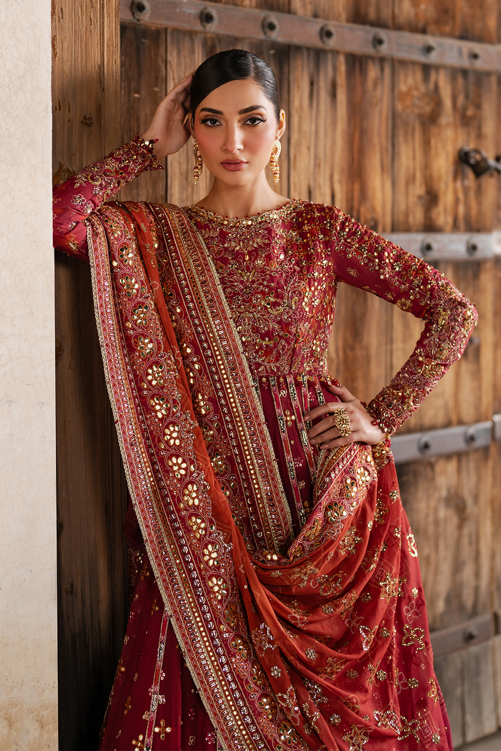 ILC-07 Embroidered Printed Silk (frock)