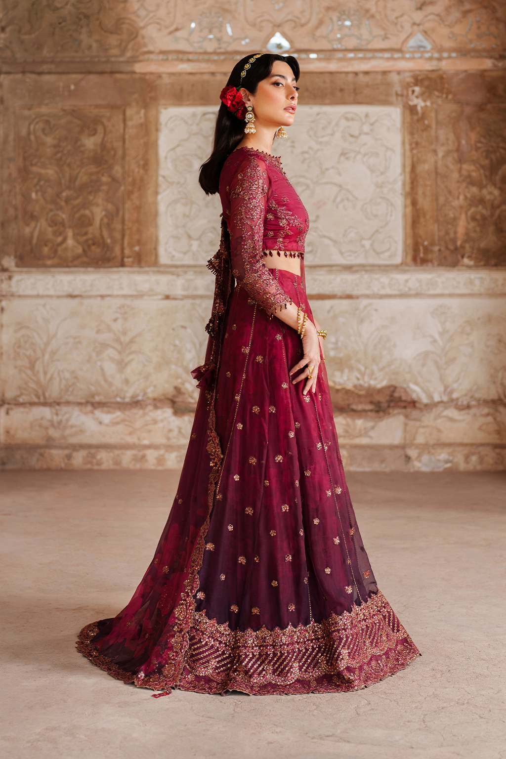 UE-554 Printed Chiffon - Iznik