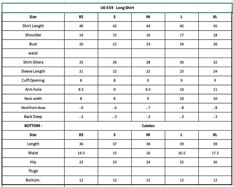 Size Chart Image