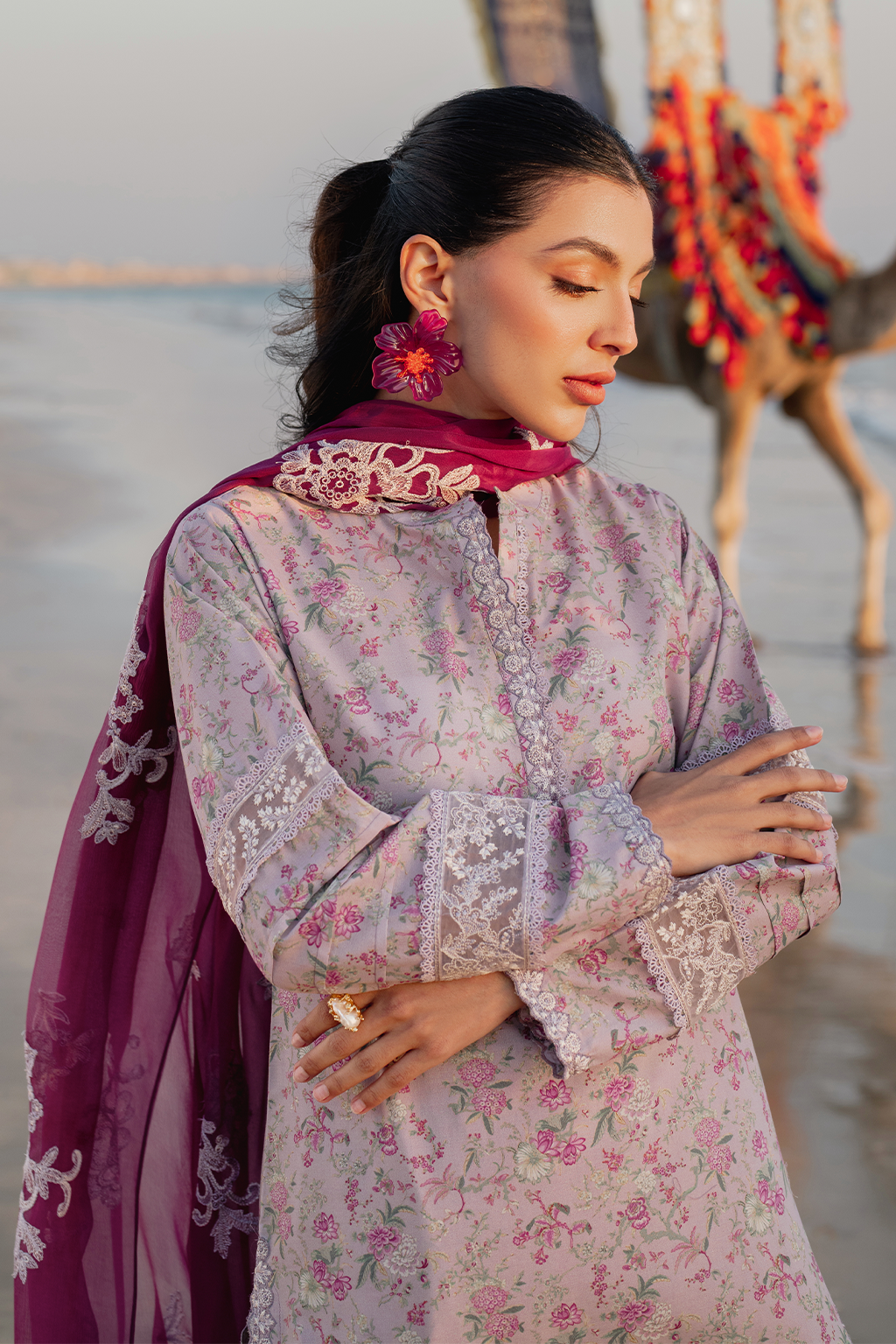 UE-403 Embroidered Lawn - Iznik