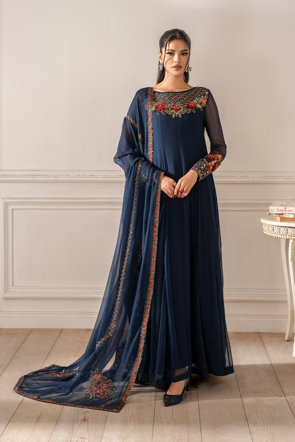 UE-412 Embroidered Chiffon