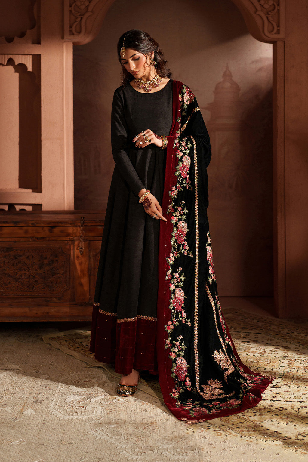 IV-59 Embroidered Velvet