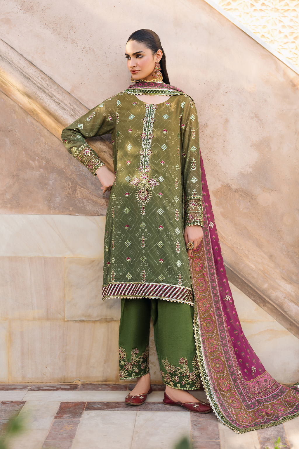 UE-329 Embroidered Chiffon Main image