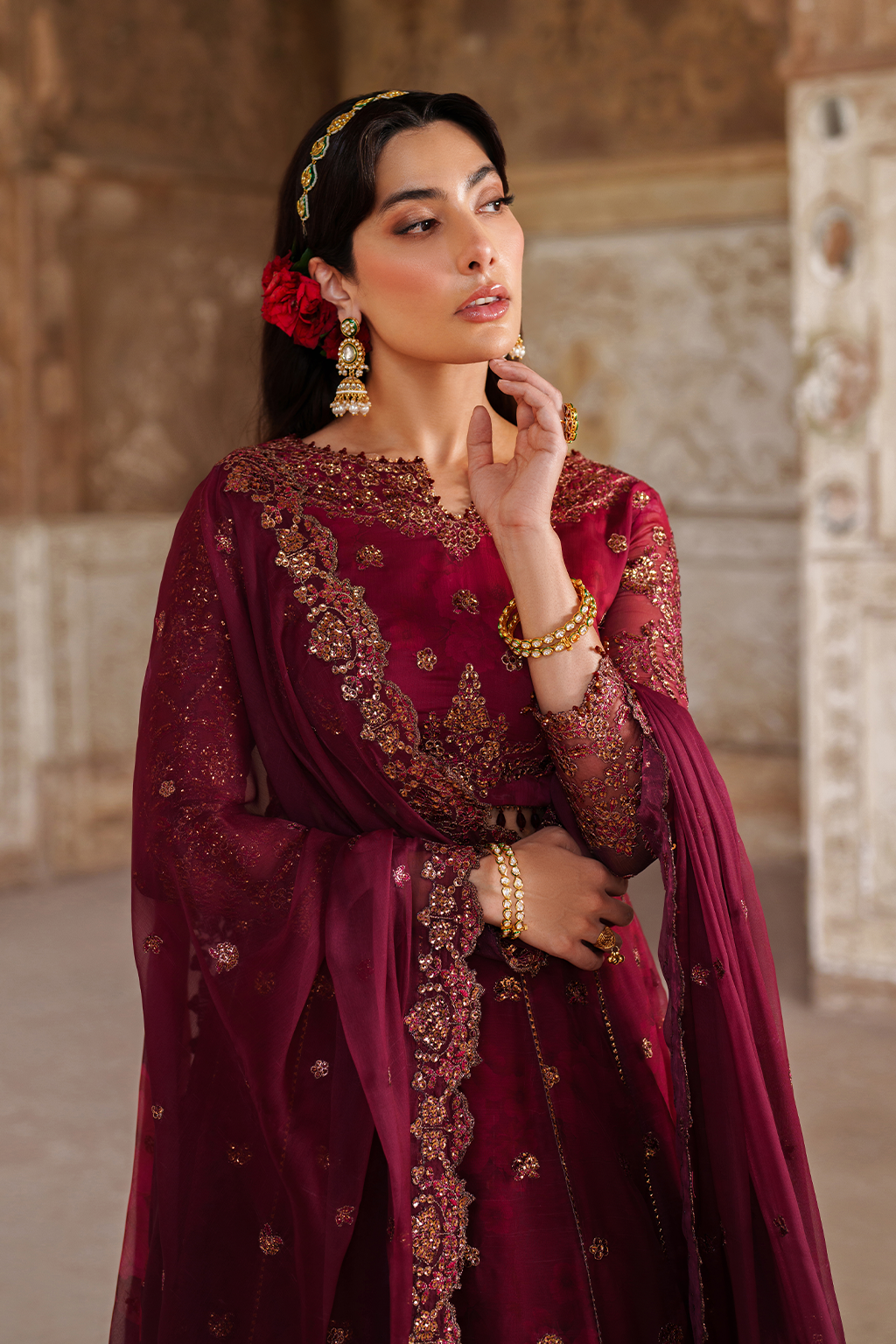 UE-554 Printed Chiffon - Iznik