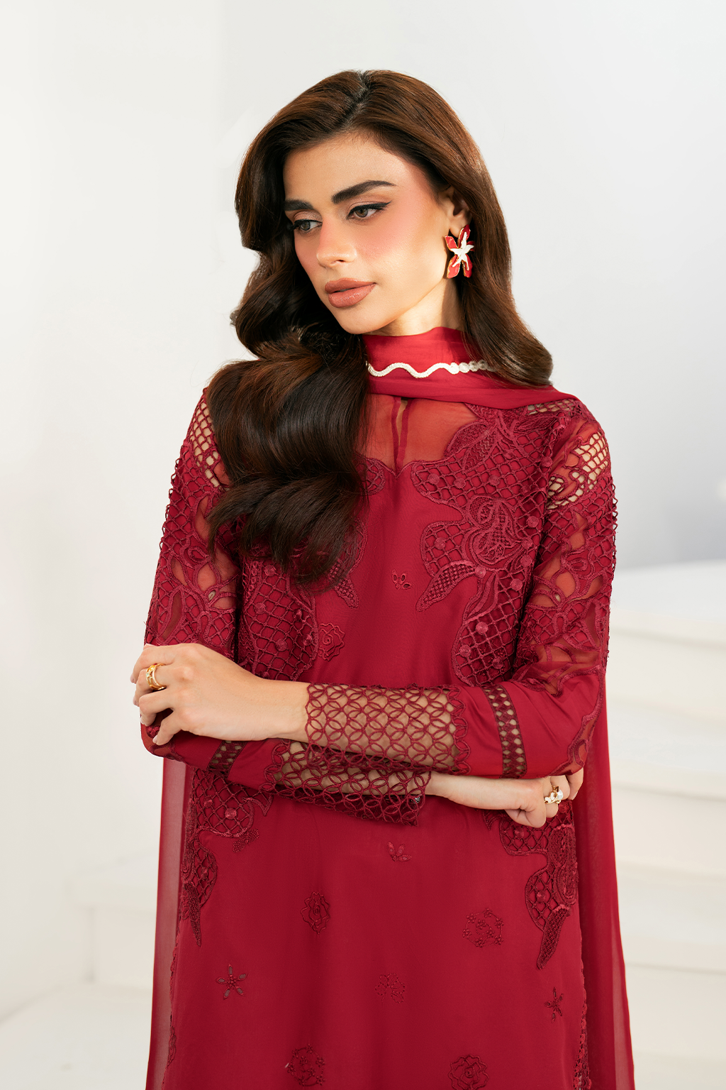 Embroidered Lawn dress - Iznik