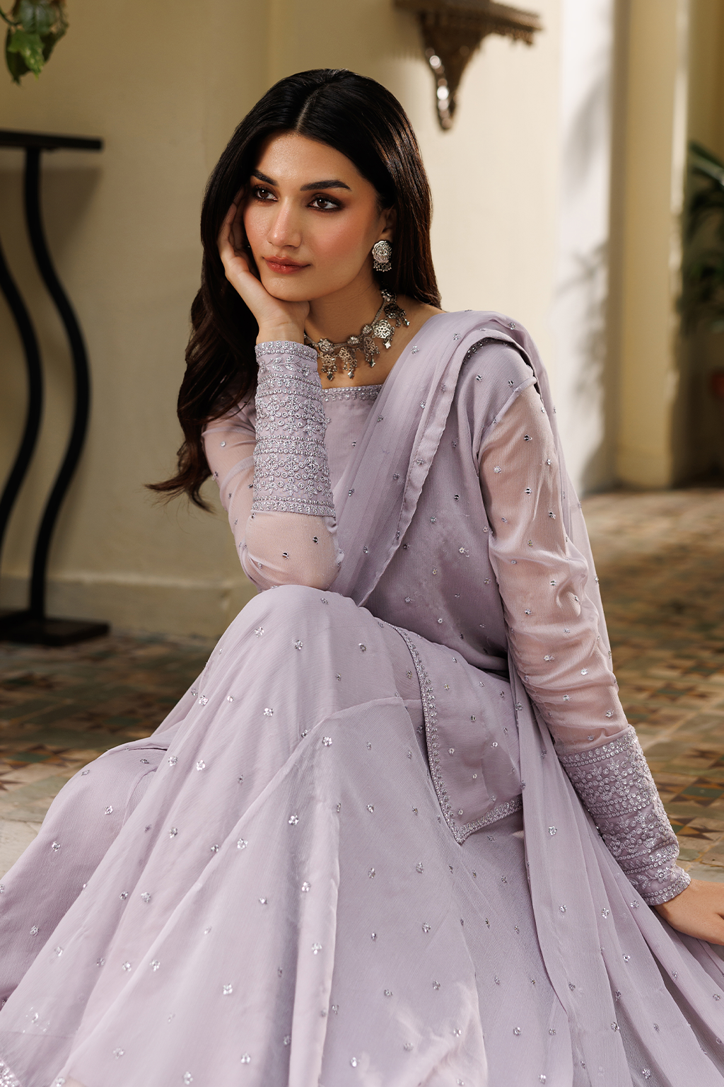 chiffon embroidery dress Novias Bridal