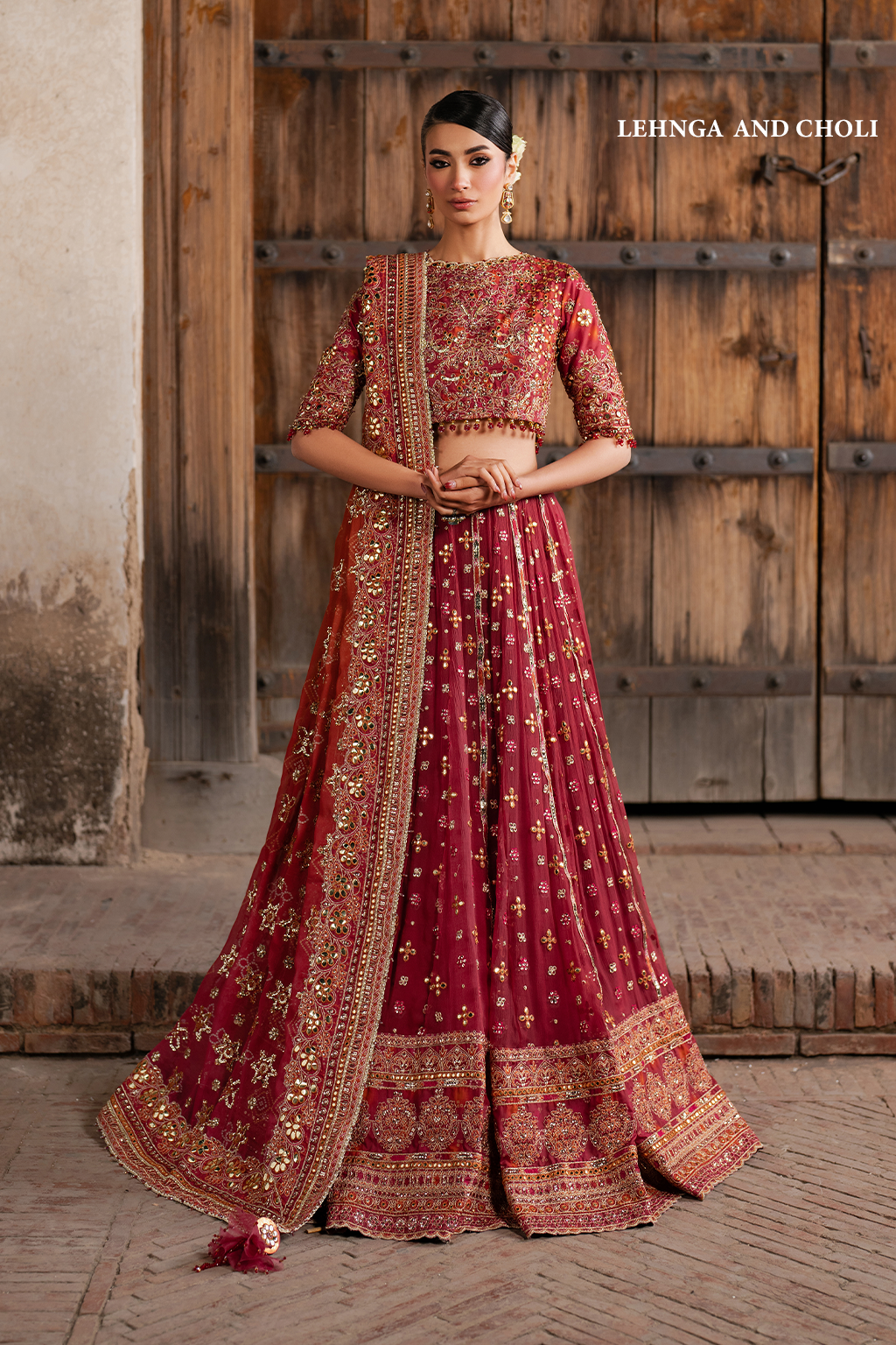 ILC-07 Embroidered Printed Silk (frock) Main image