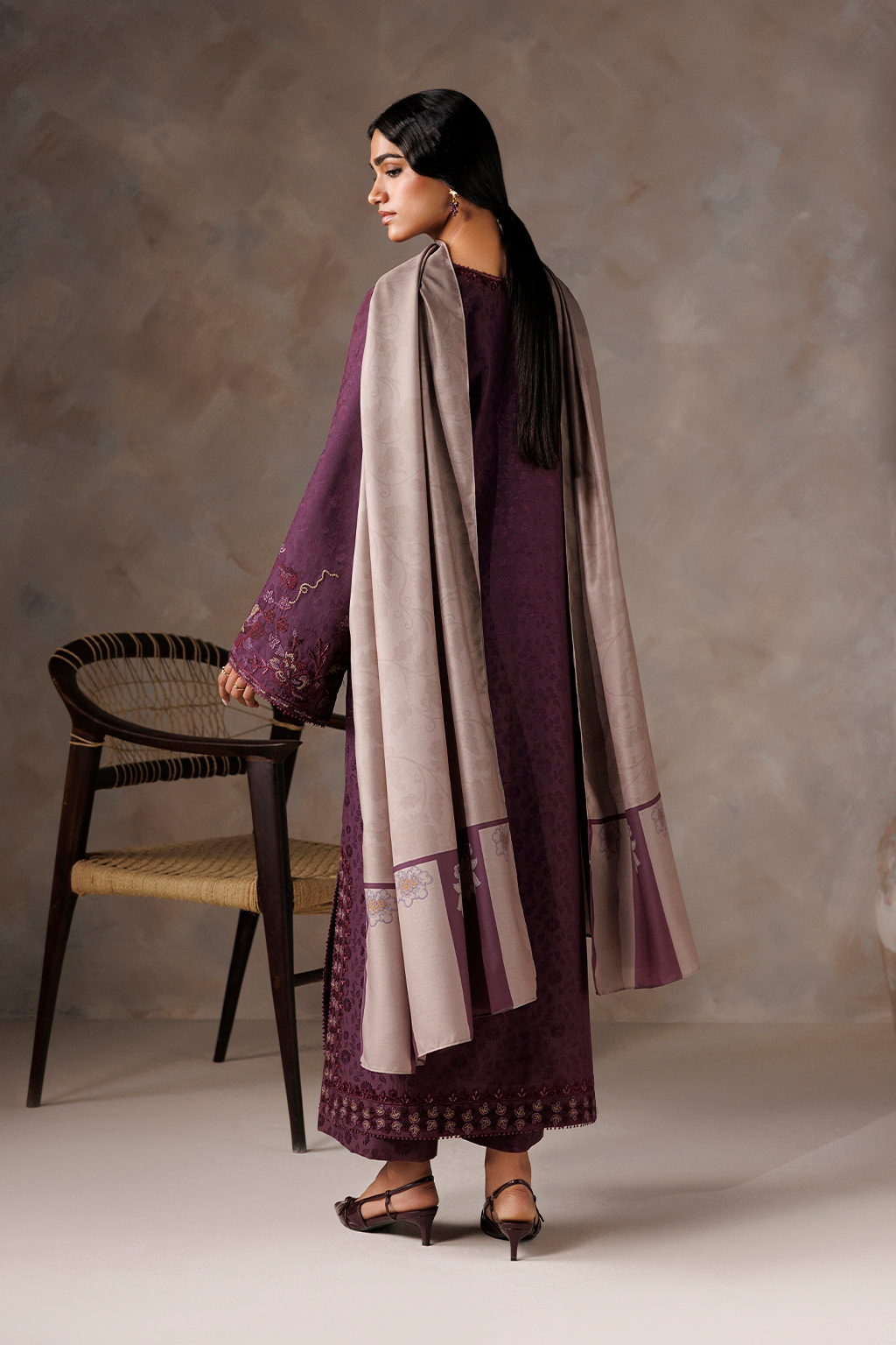 UE-740 Embroidered Viscose Jacquard