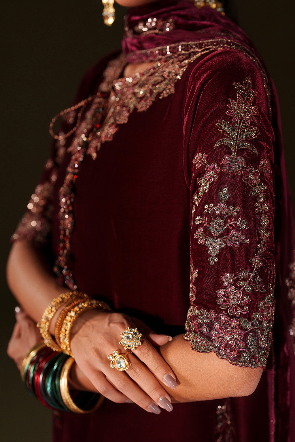 IV-71  Embroidered Velvet
