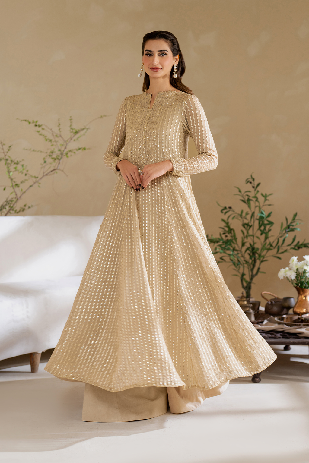 CC-58 Embroidered Chiffon - Iznik