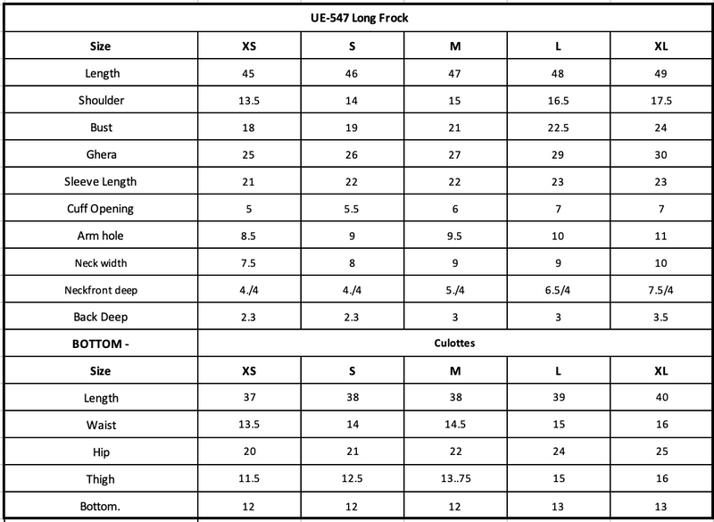 Size Chart Image