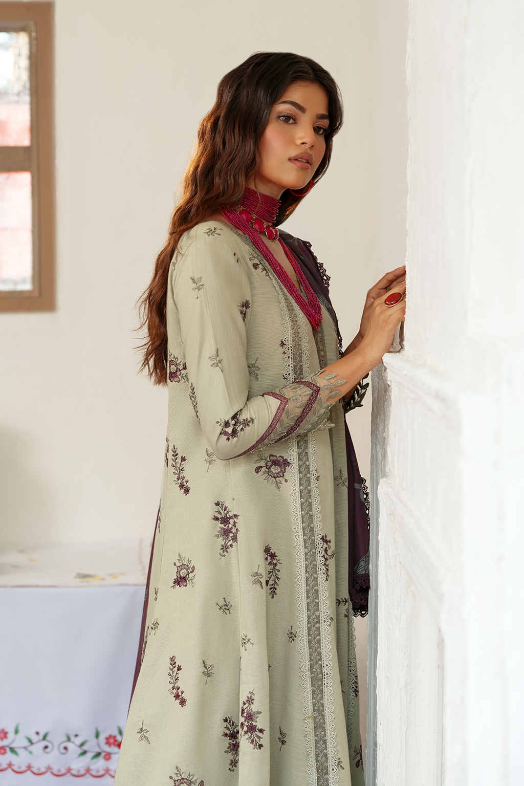 IPK-12 Embroidered Khaddar - Iznik