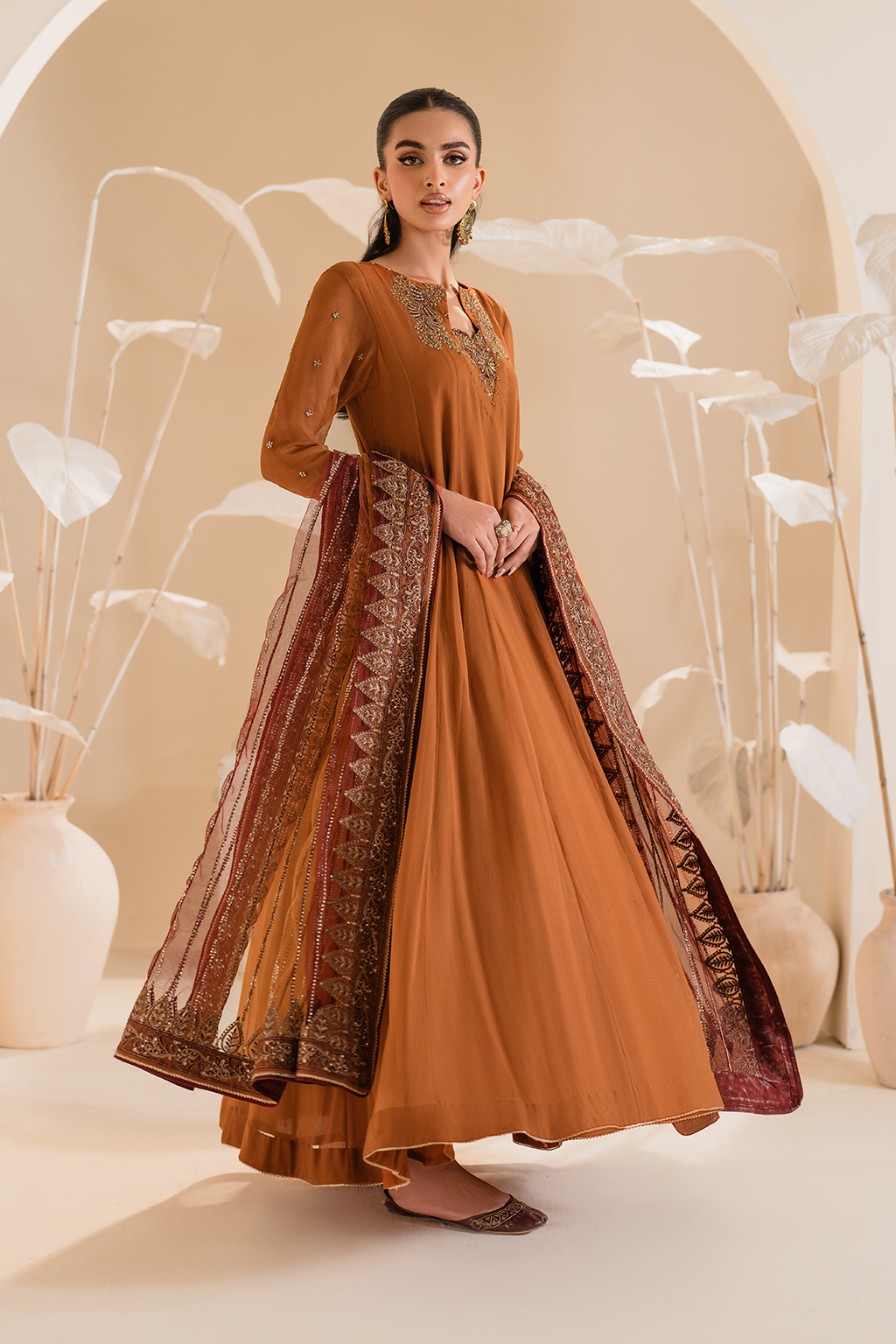 IP-285 Embroidered Chiffon - Iznik