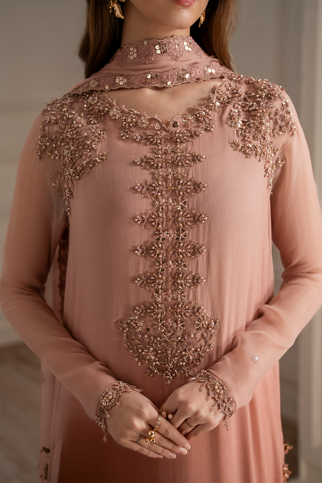 UE-479 Embroidered Chiffon Secondary image