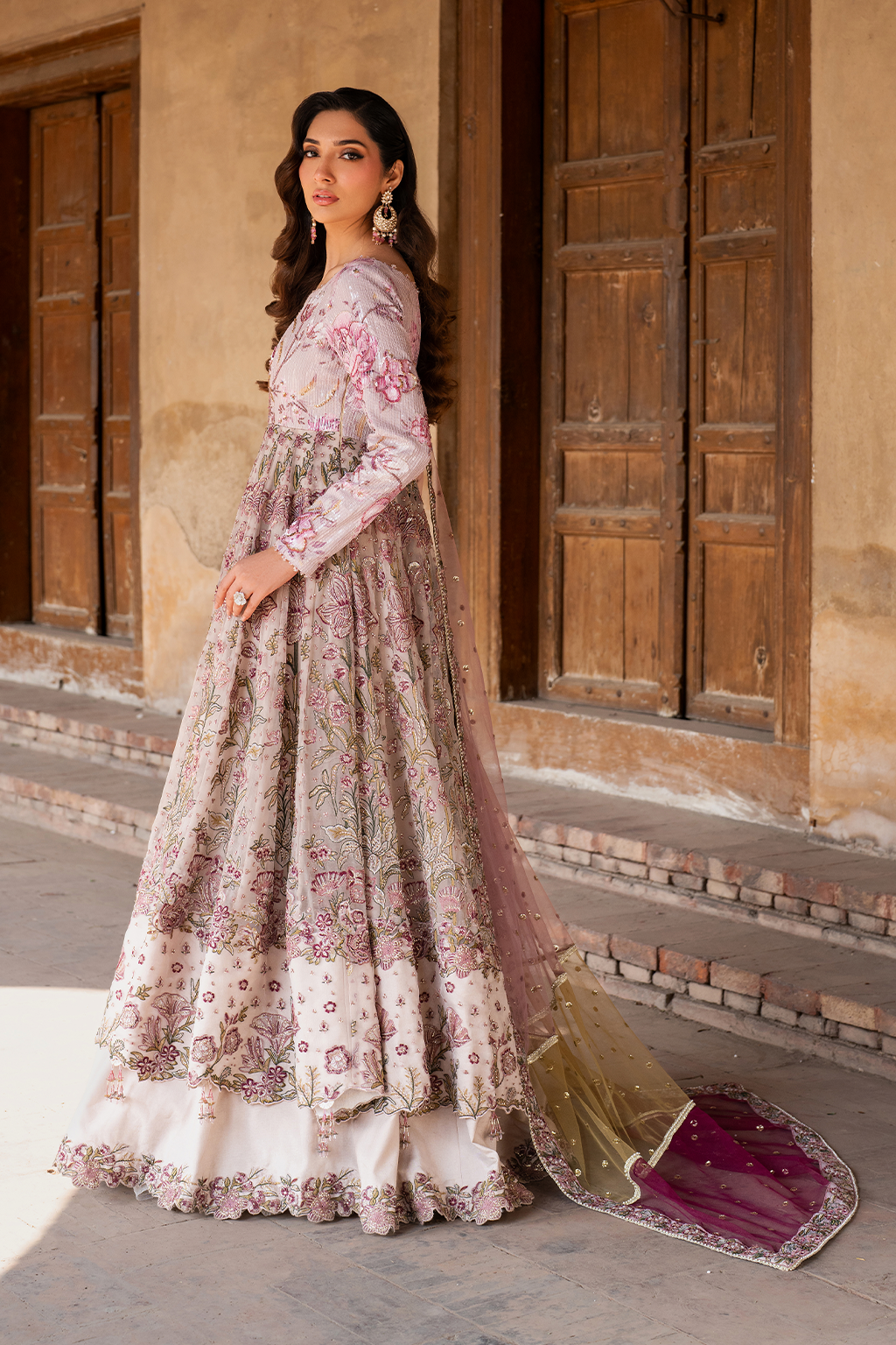 Embroidered Printed Silk - Iznik
