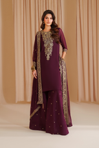 CC-76 Embroidered Chiffon - Iznik