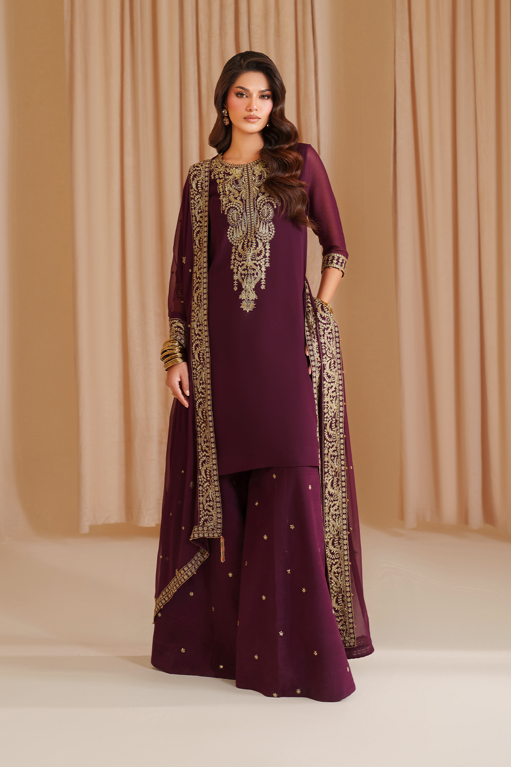 CC-76 Embroidered Chiffon - Iznik