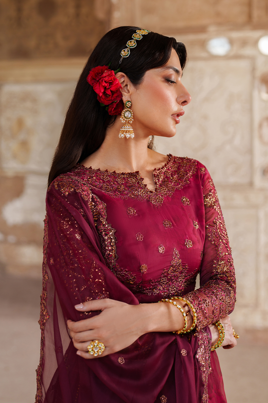 UE-554 Printed Chiffon - Iznik