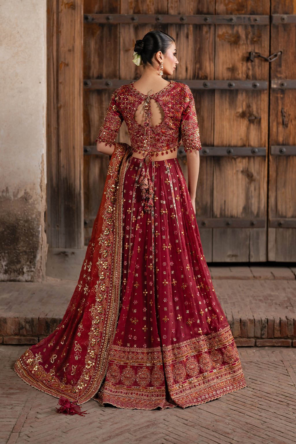 ILC-07 Embroidered Printed Silk (Lehnga & Choli)