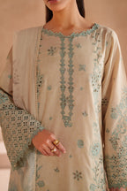 UE-605  Embroidered Lawn - Iznik