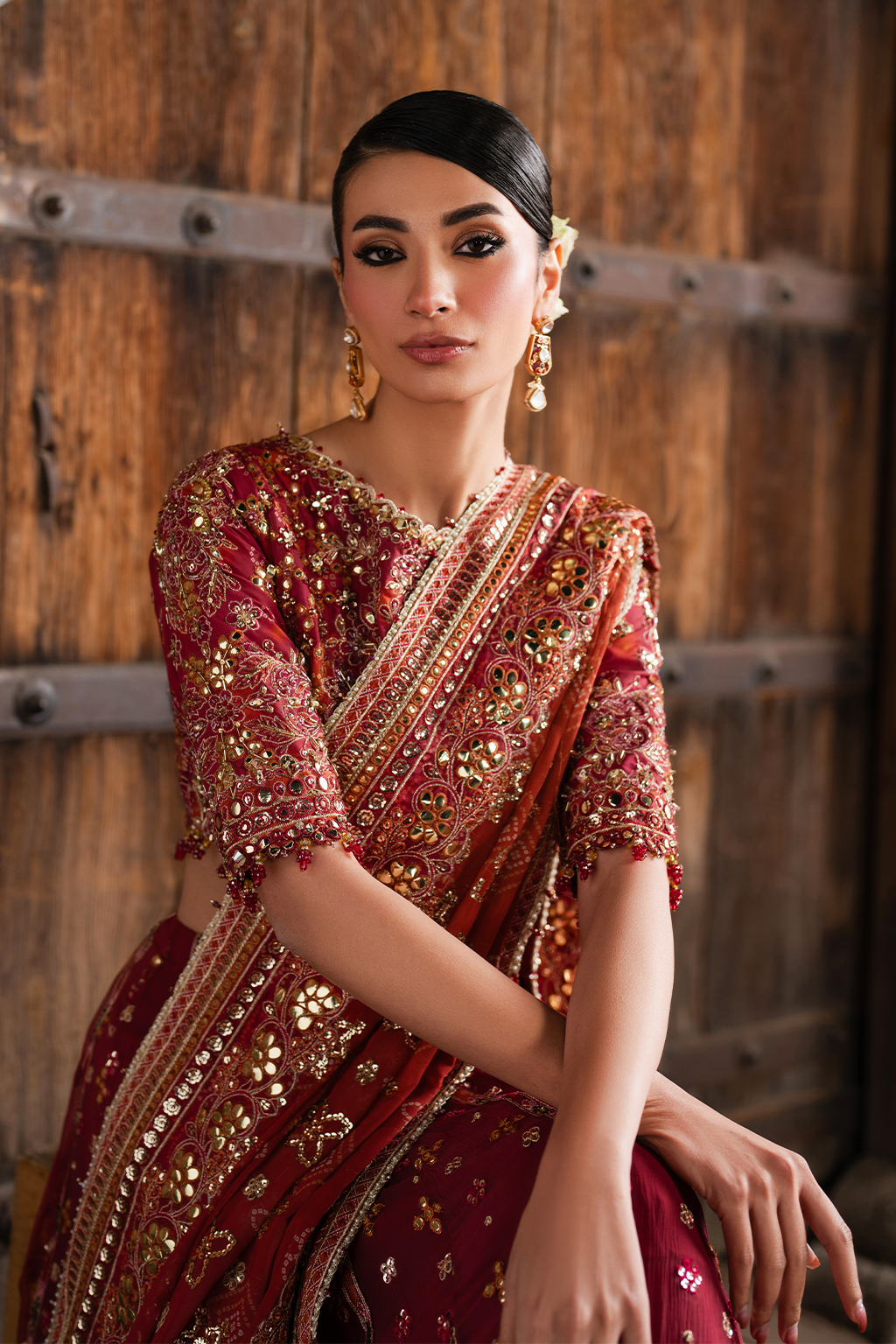 ILC-07 Embroidered Printed Silk (frock)