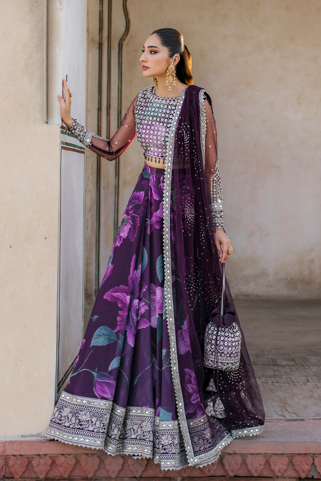 UE-322 Printed Chiffon - Iznik Main image