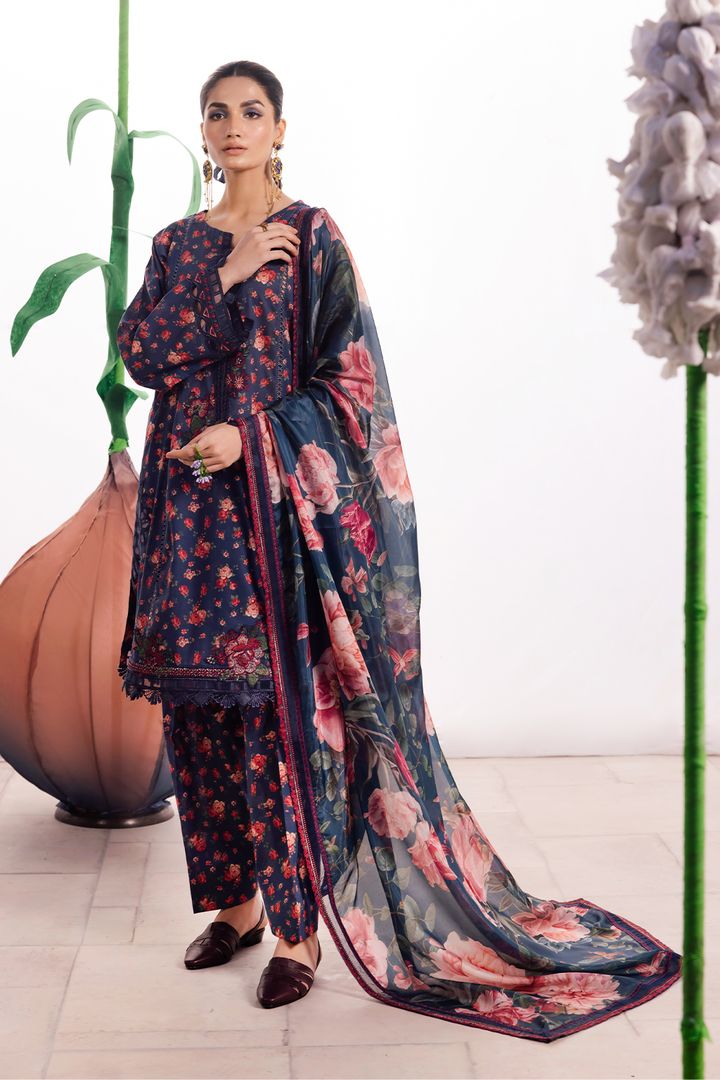 DL-07 Printed Lawn - Iznik