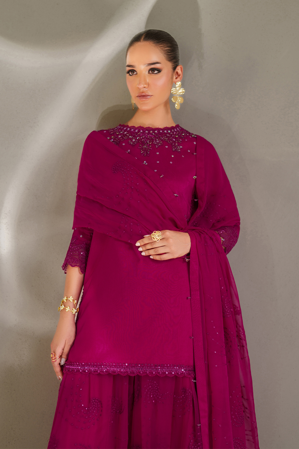 IP-338 Embroidered Rawsilk
