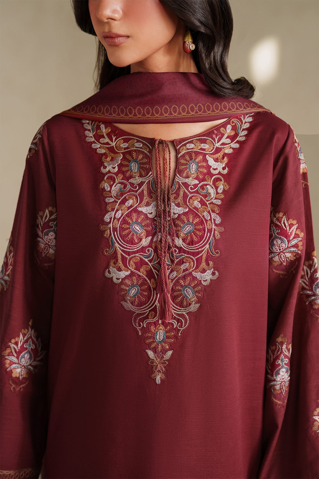 UE-588 Embroidered Khaddar