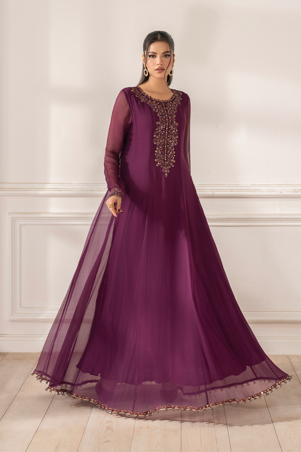 UE-480  Embroidered Chiffon - Iznik