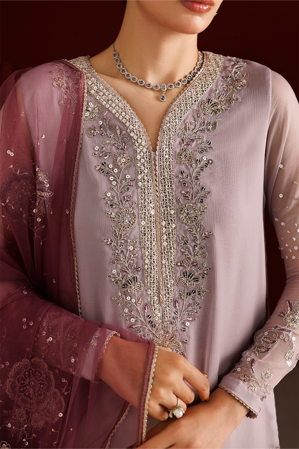 CC-110 Embroidered Chiffon Secondary image