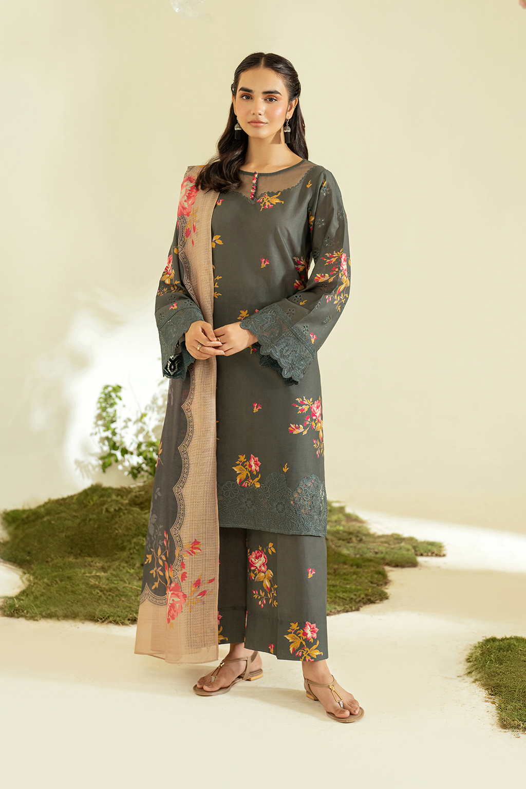 UE-452 Printed Lawn - Iznik