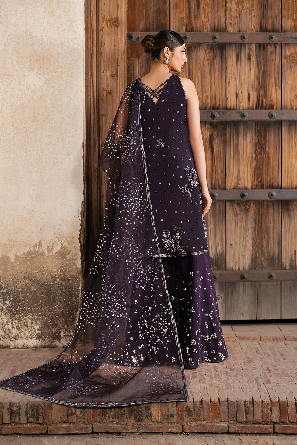 ILC-06 Embroidered Organza (Long Shirt With Azaar)