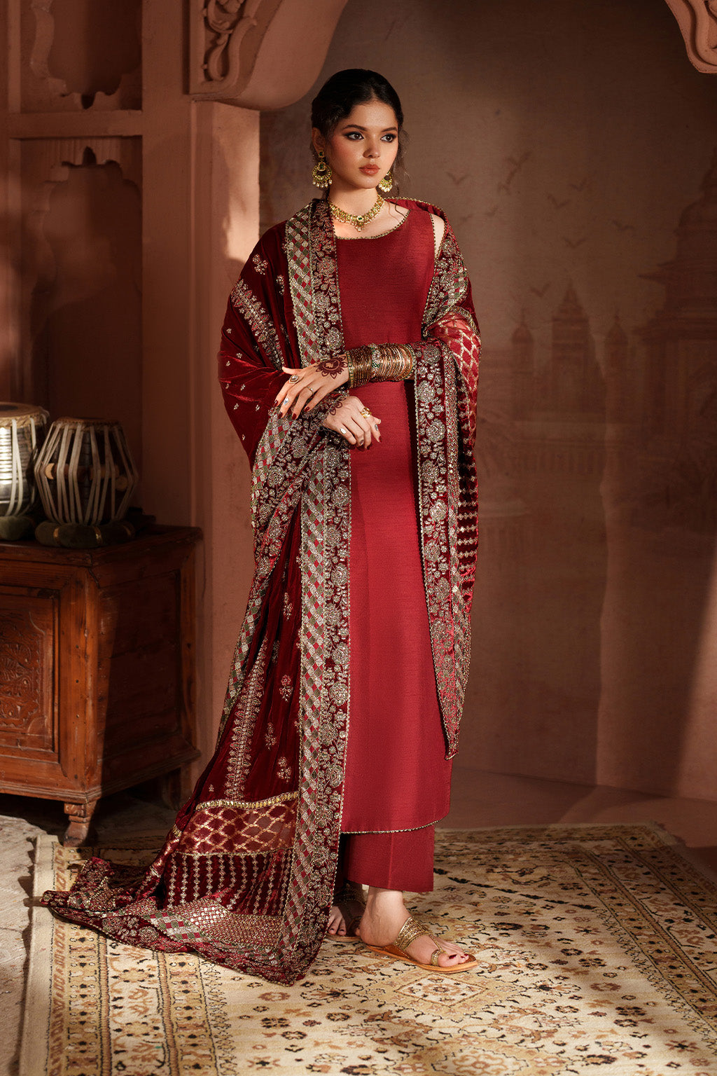 IV-56 Embroidered Velvet