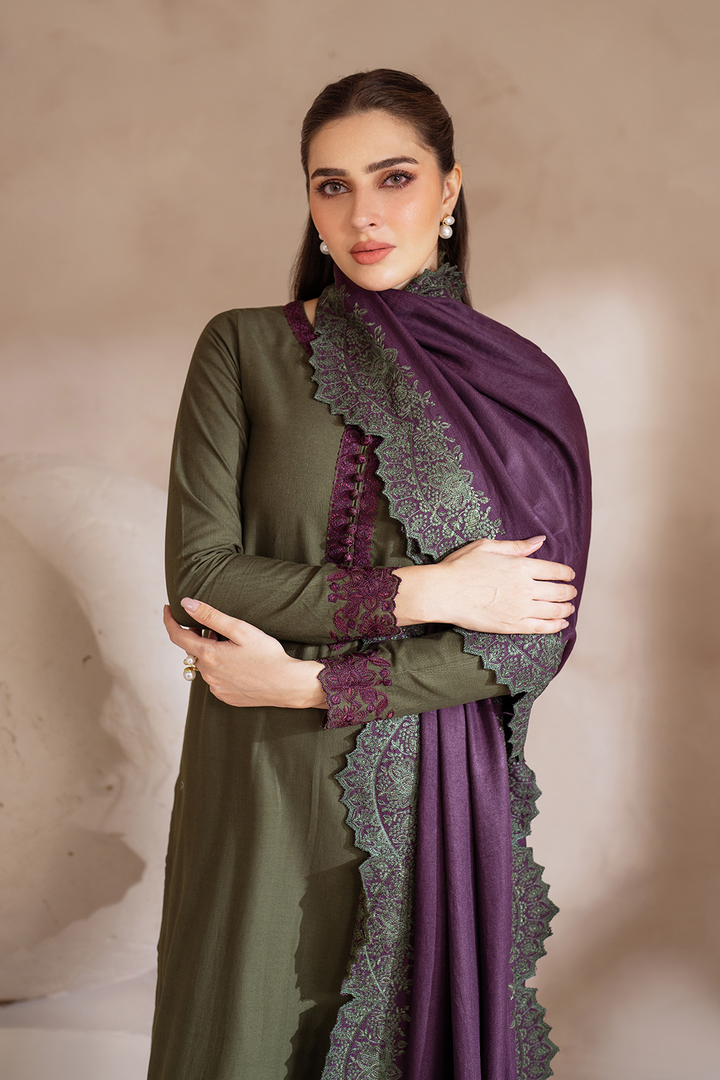 UE-373 Embroidered Khaddar - Iznik