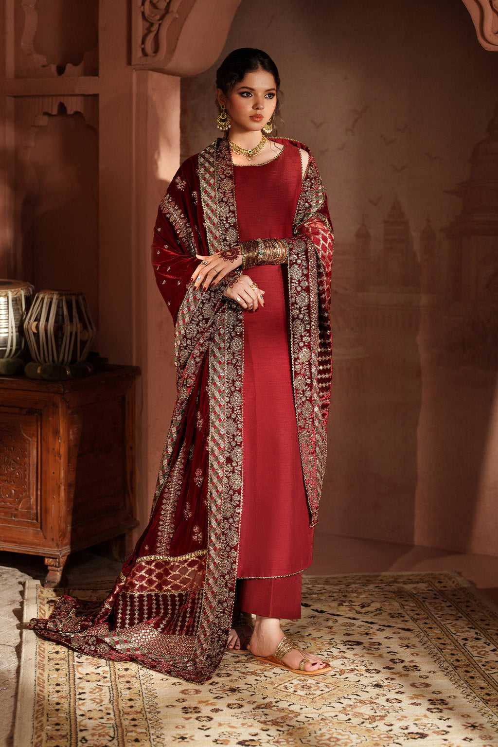 IV-56 Embroidered Velvet