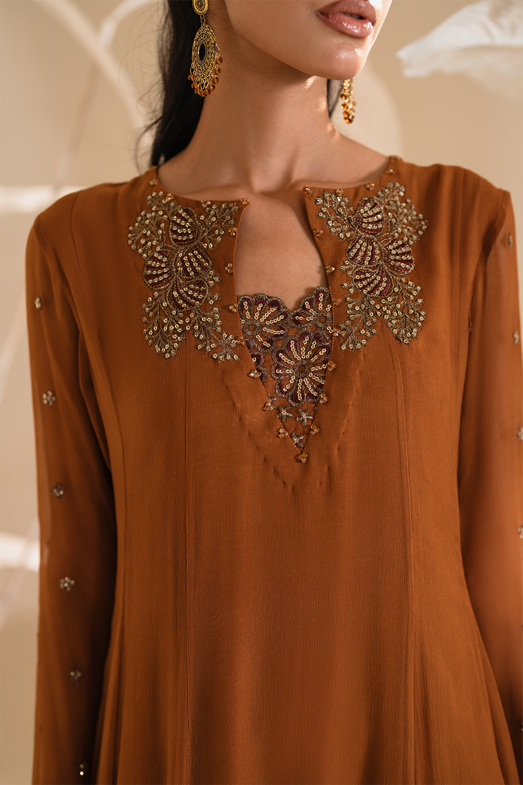 IP-285 Embroidered Chiffon - Iznik