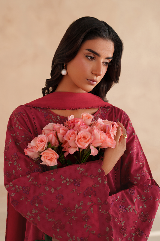 UE-596 Embroidered Lawn - Iznik