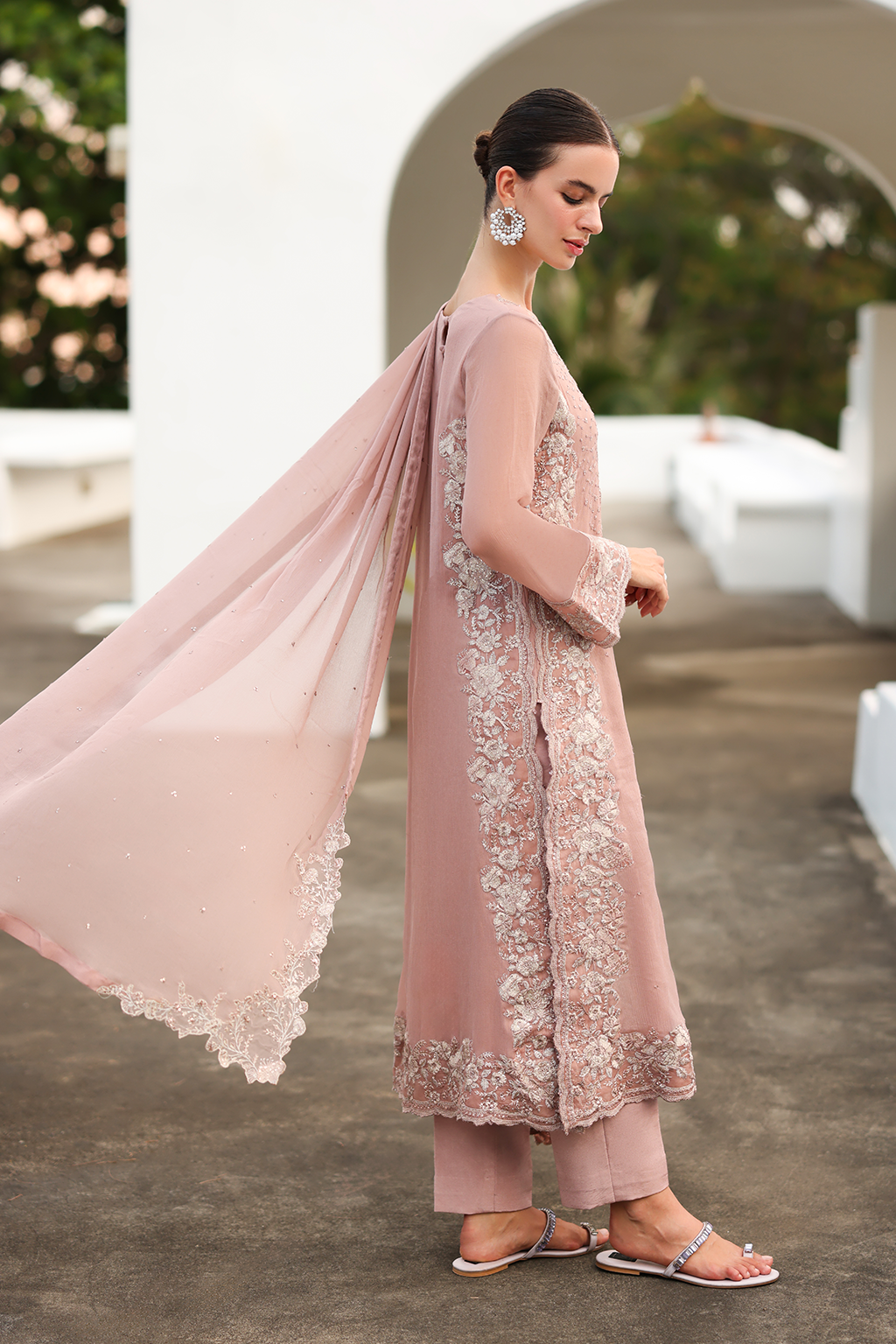 CC-69 Embroidered Chiffon - Iznik