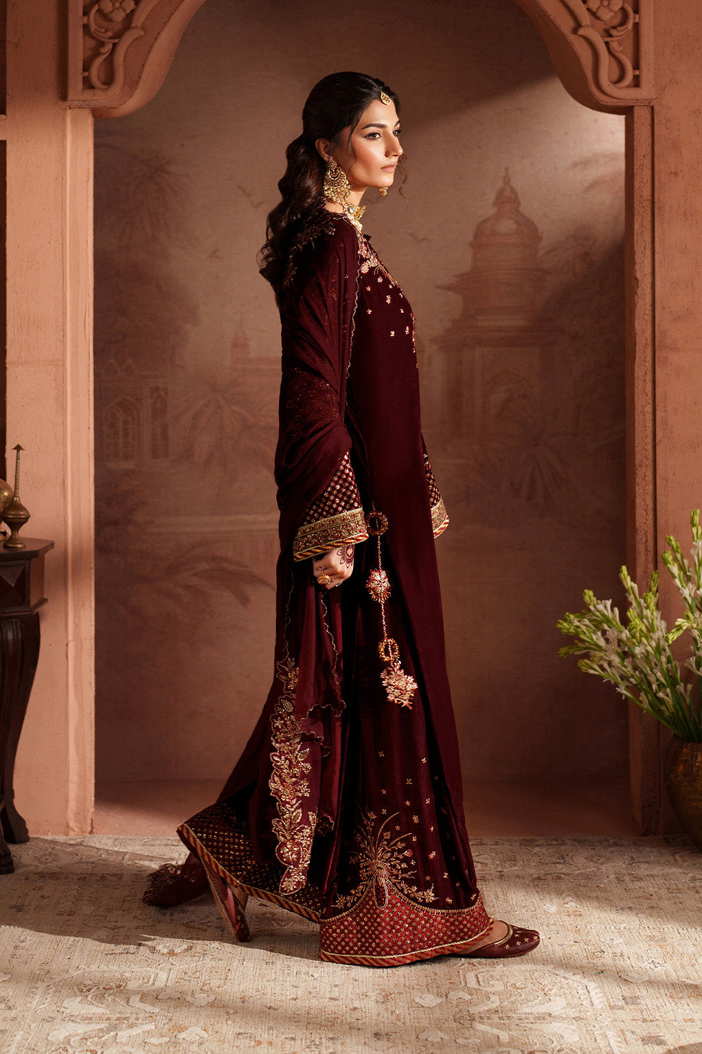 IV-55 Embroidered Velvet