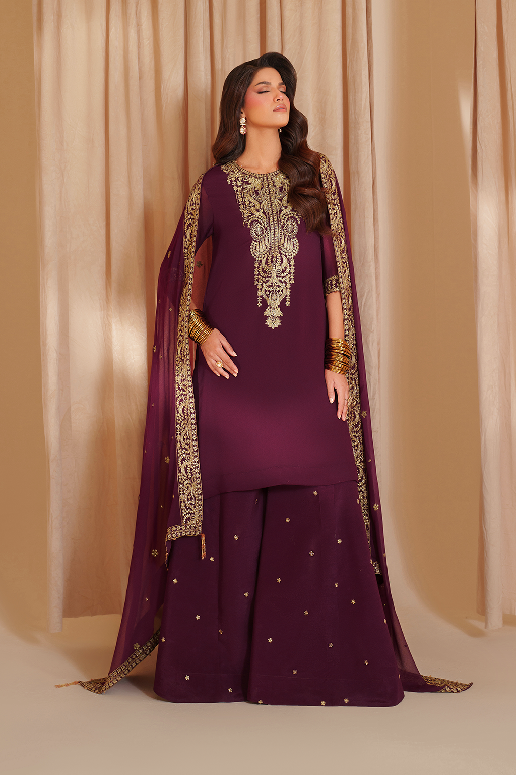 CC-76 Embroidered Chiffon - Iznik