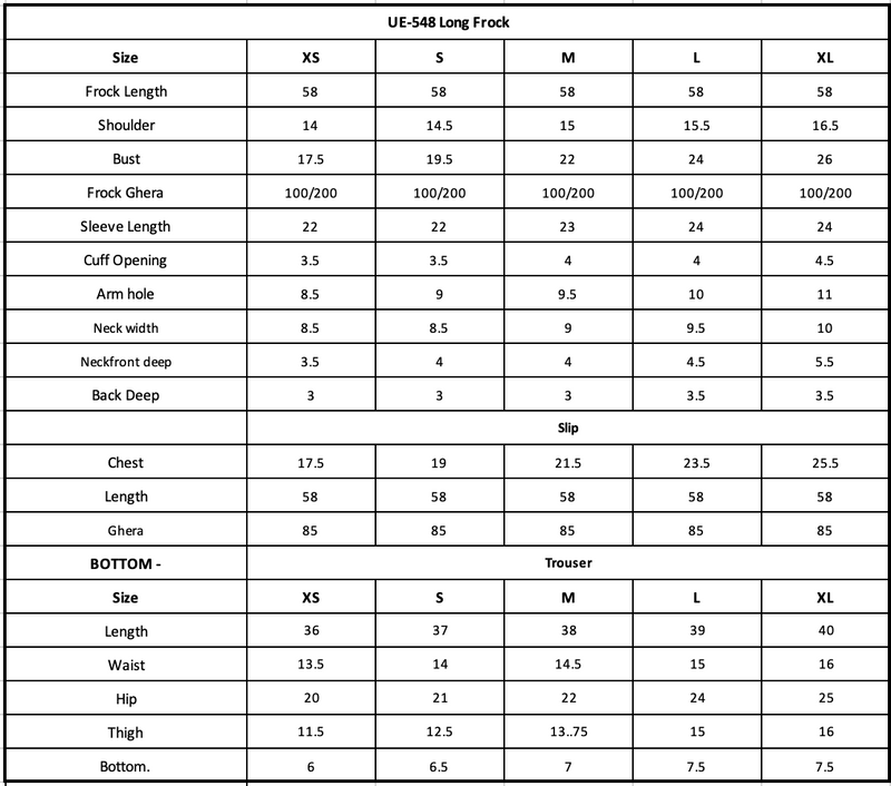 Size Chart Image
