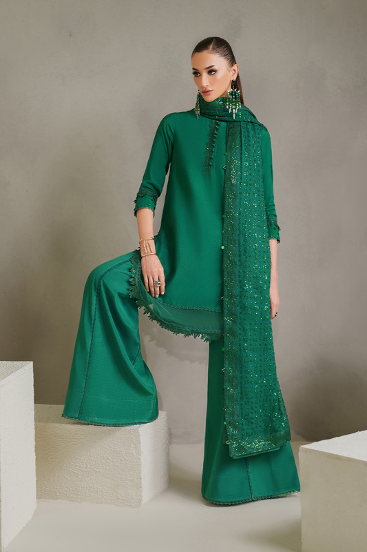 IP-337 Embroidered Rawsilk - Iznik