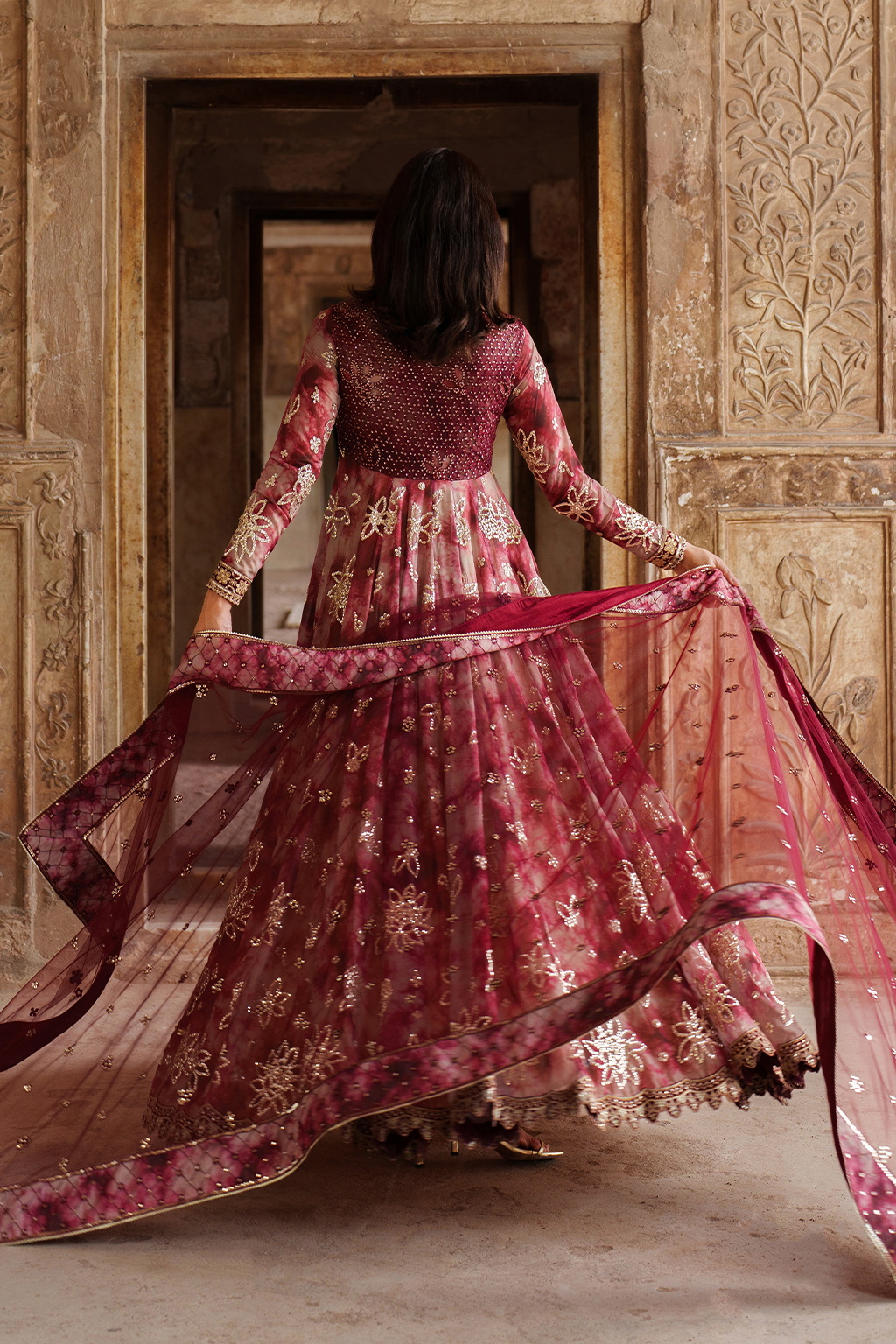 UE-533 Printed Chiffon - Iznik