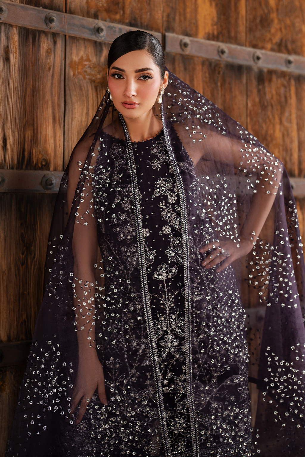ILC-06 Embroidered Organza (Long Shirt With Azaar)