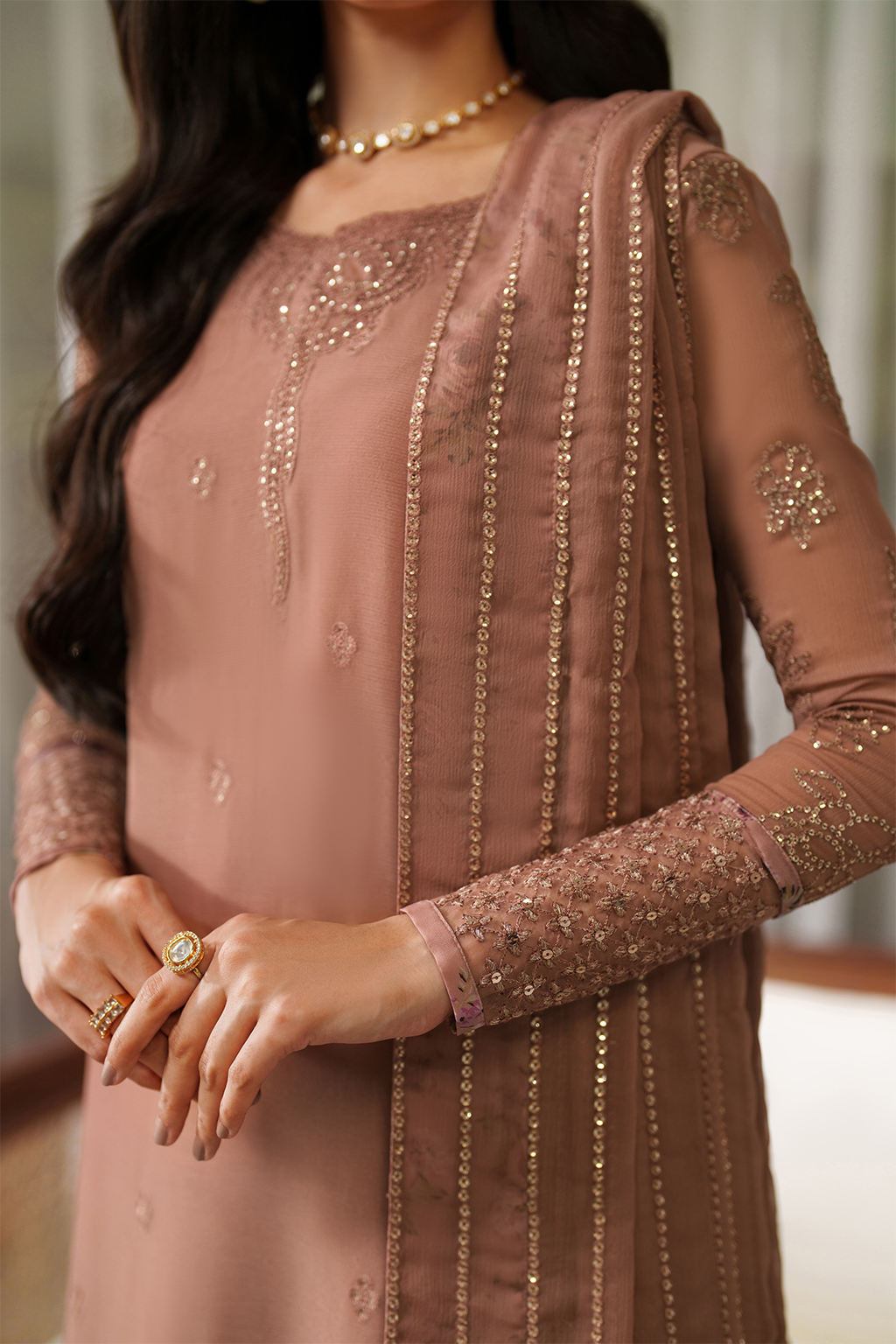 CC-87 Embroidered Chiffon