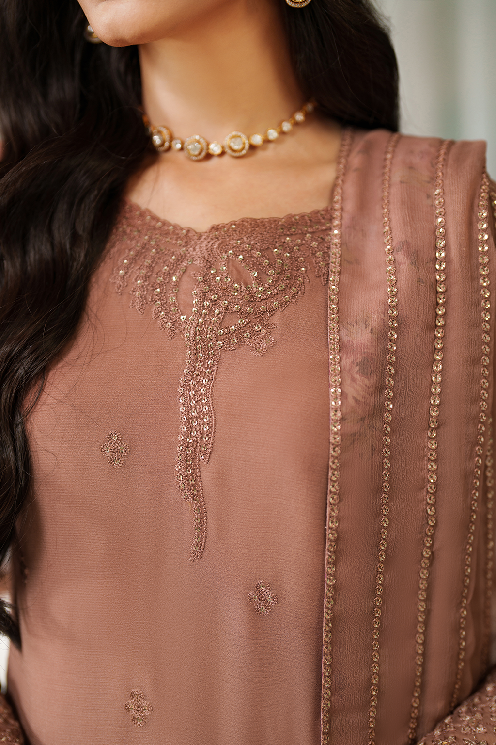 CC-87 Embroidered Chiffon